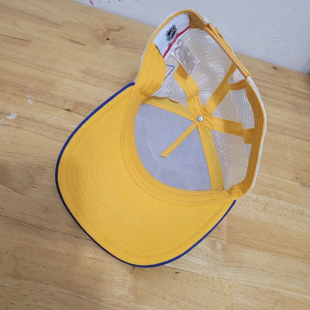 NHL St. Louis Blues Youth Trucker Hat Yellow Blue Tie Dye Snapback Cap Boys 8-20